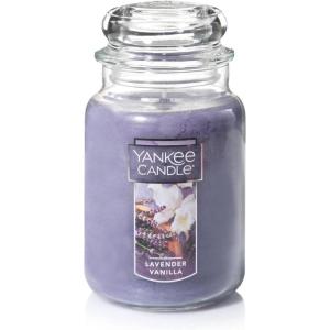Yankee Candle Sun & Sand Scented, Classic 22oz Large Jar Single Wick Candle, Over 110 Hours of Burn Time(Lavender Vanilla)