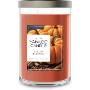 Yankee Candle Large Tumbler Scented Candle with up to 80 Hour Burn Time, Premium Plant Wax Blend for Consistent Burn, 20 oz Tumbler Candle with Room Filling Fragrance, Vanilla Cupcake(Spiced Pumpkin)