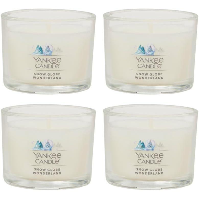 imageYankee Candle Minis Jar Shimmering Christmas Tree 13 OZ Pack of 6Snow Globe Wonderland