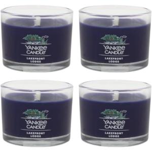Yankee Candle Minis Jar, Shimmering Christmas Tree, 1.3 OZ (Pack of 6)(Lakefront Lodge)